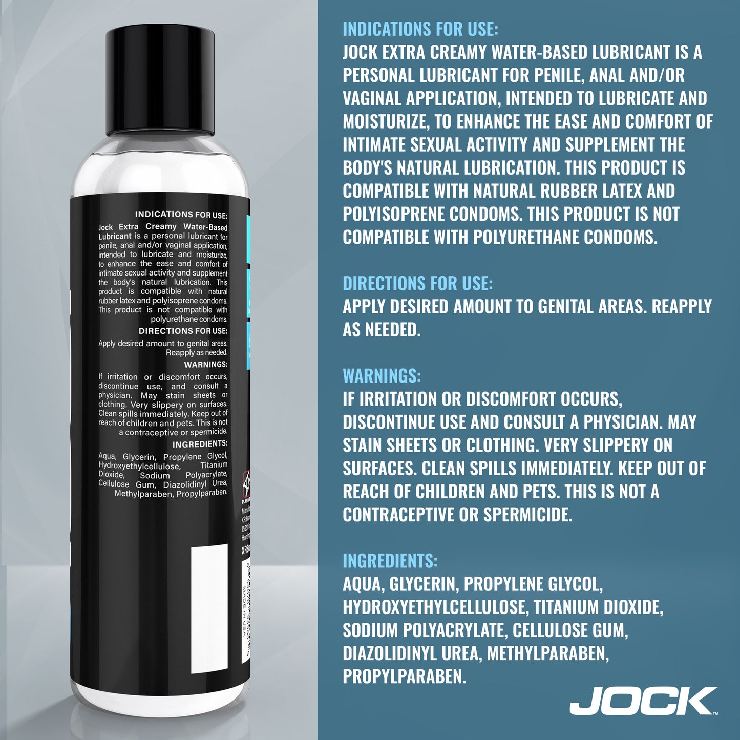 Jock Extra Creamy Water Based Lubricant 8oz