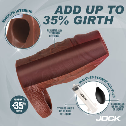 Silicone Penis Enhancer W/ Ball Strap - Dark