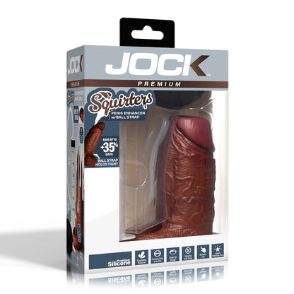 Silicone Penis Enhancer W/ Ball Strap - Dark
