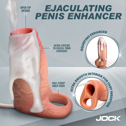 Silicone Penis Enhancer W/ Ball Strap - Light