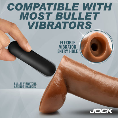 Jock 8" Dildo With Balls Chocolate