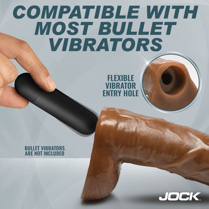 9" Dildo With Balls Chocolate