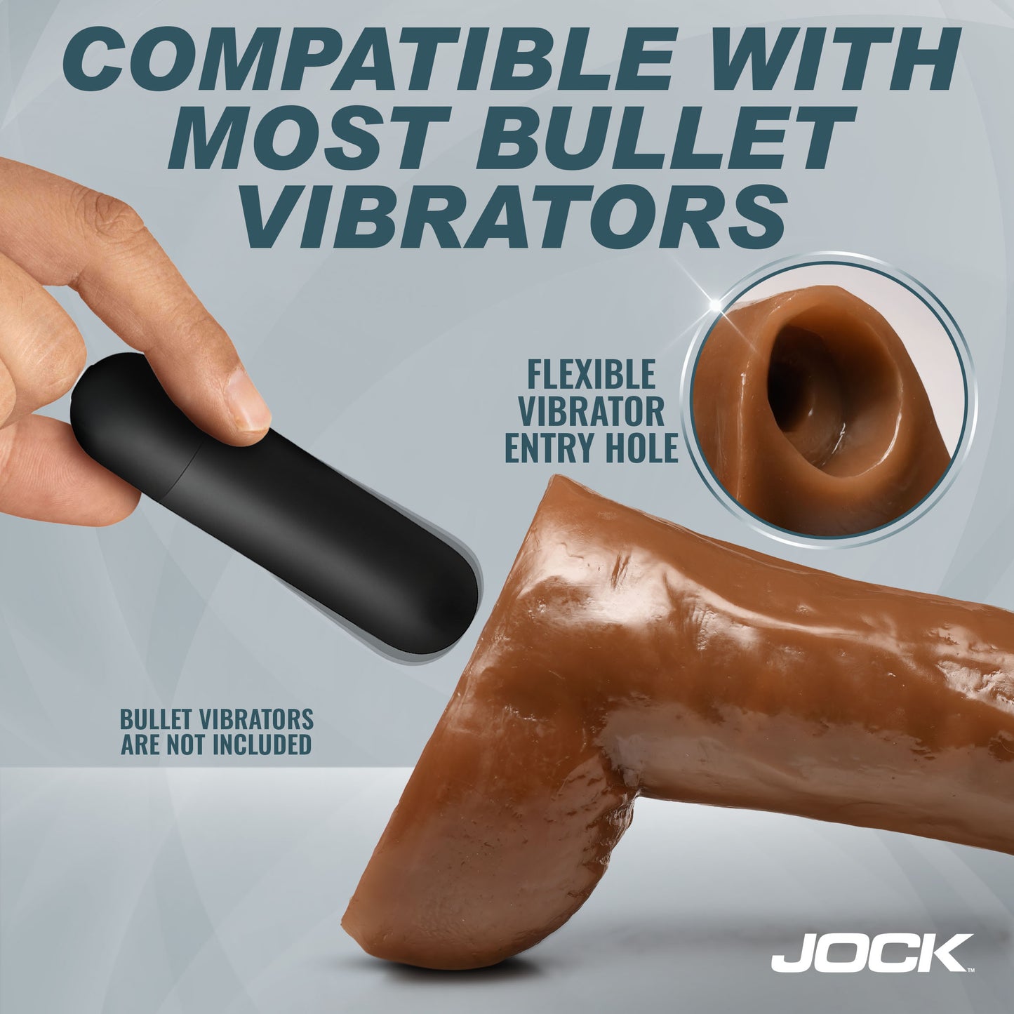 Jock 10" Dildo With Balls Chocolate