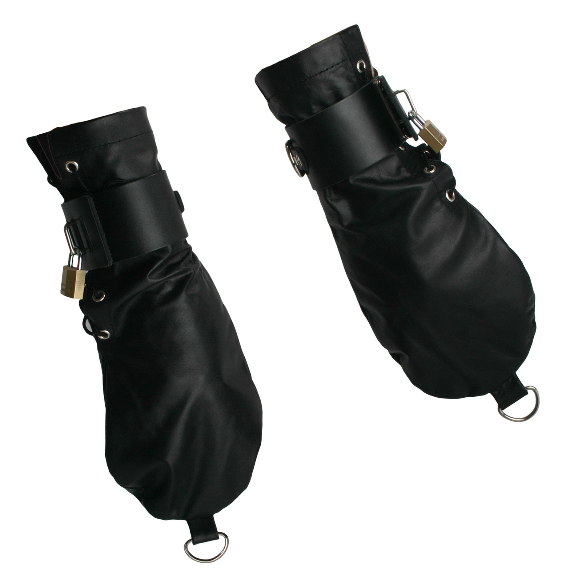 Strict Leather Bondage Mittens