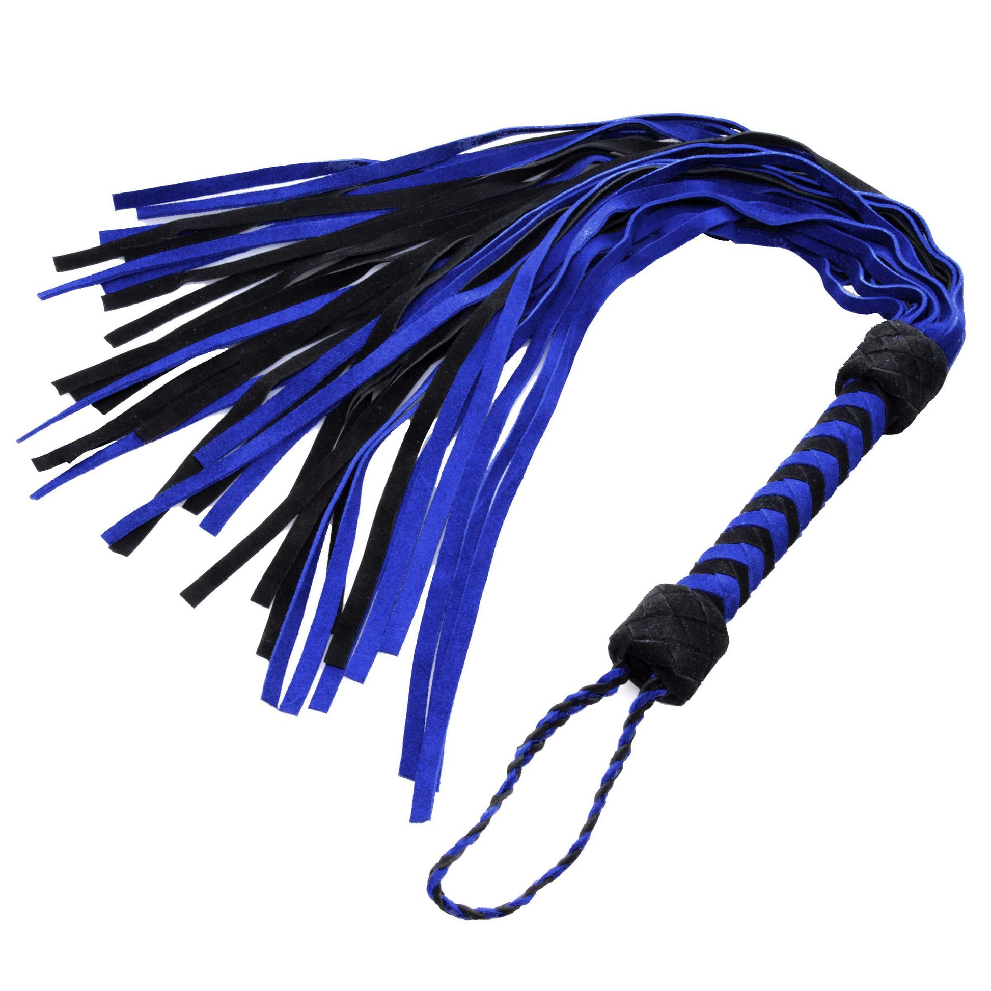Black And Blue Suede Flogger MS - My Secret Sex Toy Delivery Black And Blue Suede Flogger MS - My Secret Sex Toy Delivery