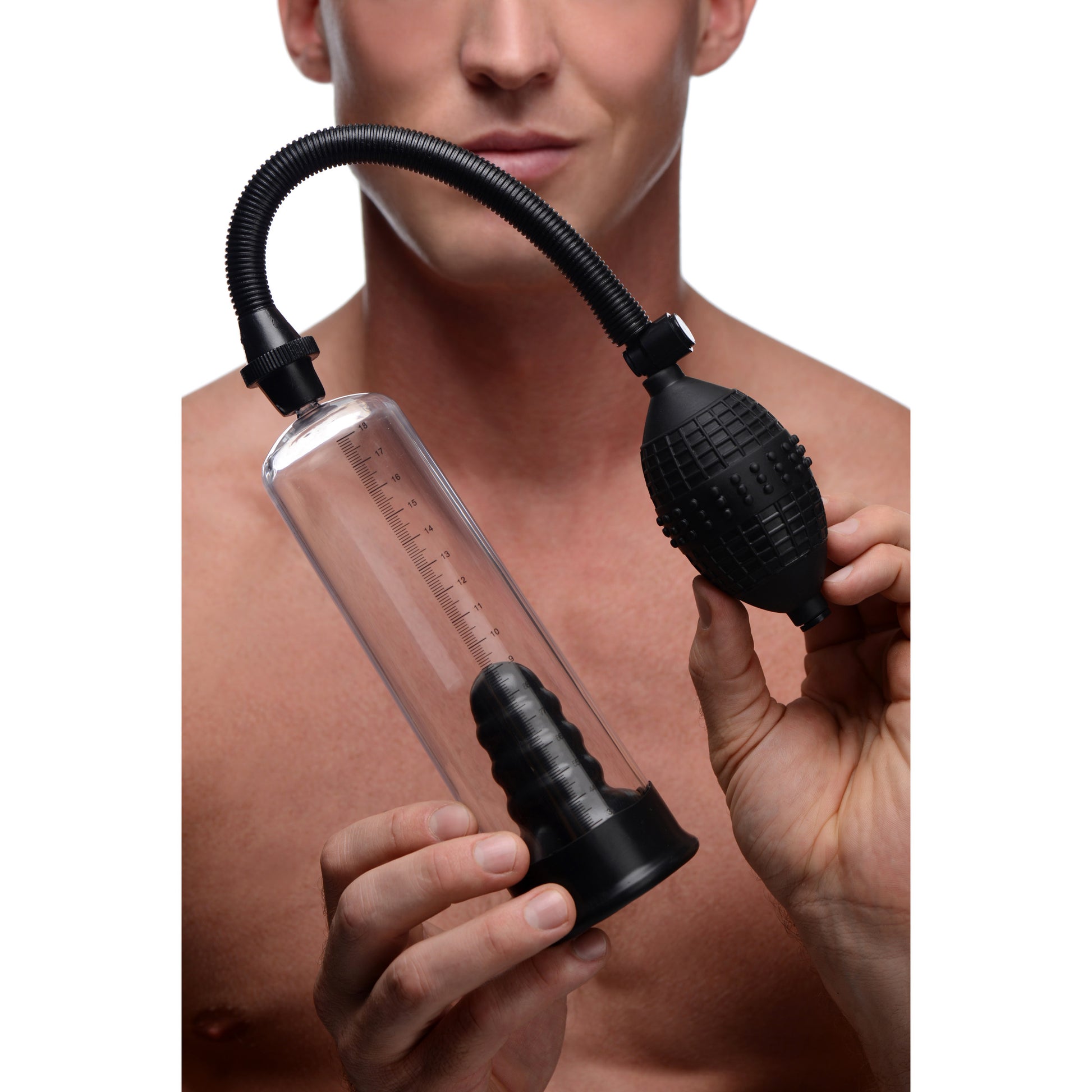 Deluxe Penis Pump With Suction Sleeve MS - My Secret Sex Toy Delivery Deluxe Penis Pump With Suction Sleeve MS - My Secret Sex Toy Delivery