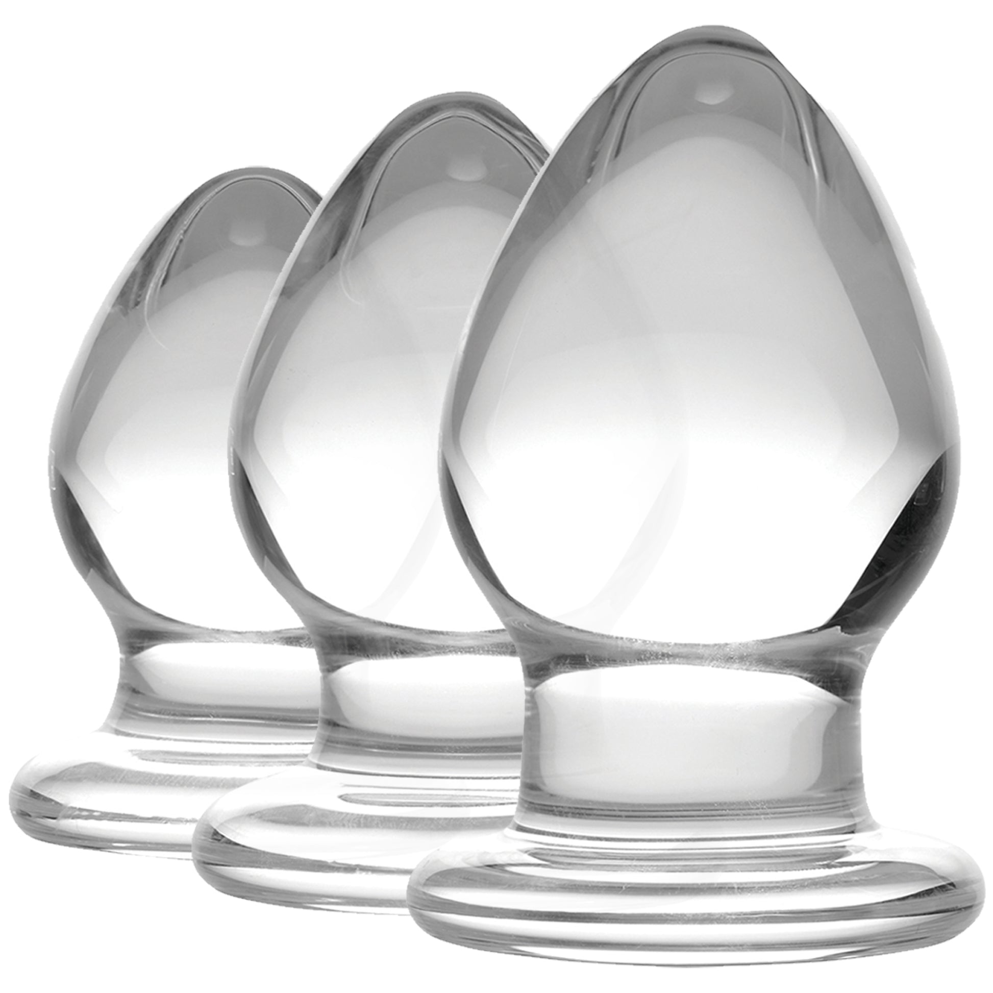 Triplets 3 Piece Glass Anal Plug Kit MS - My Secret Sex Toy Delivery Triplets 3 Piece Glass Anal Plug Kit MS - My Secret Sex Toy Delivery