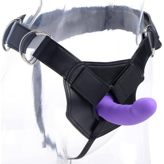 Flaunt Strap On With Purple Silicone Dildo