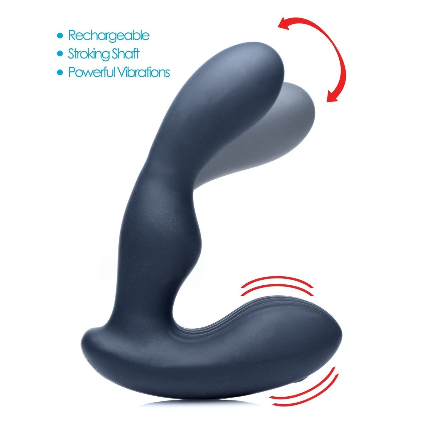 7x P-stroke Silicone Prostate Stimulator With Stroking Shaft