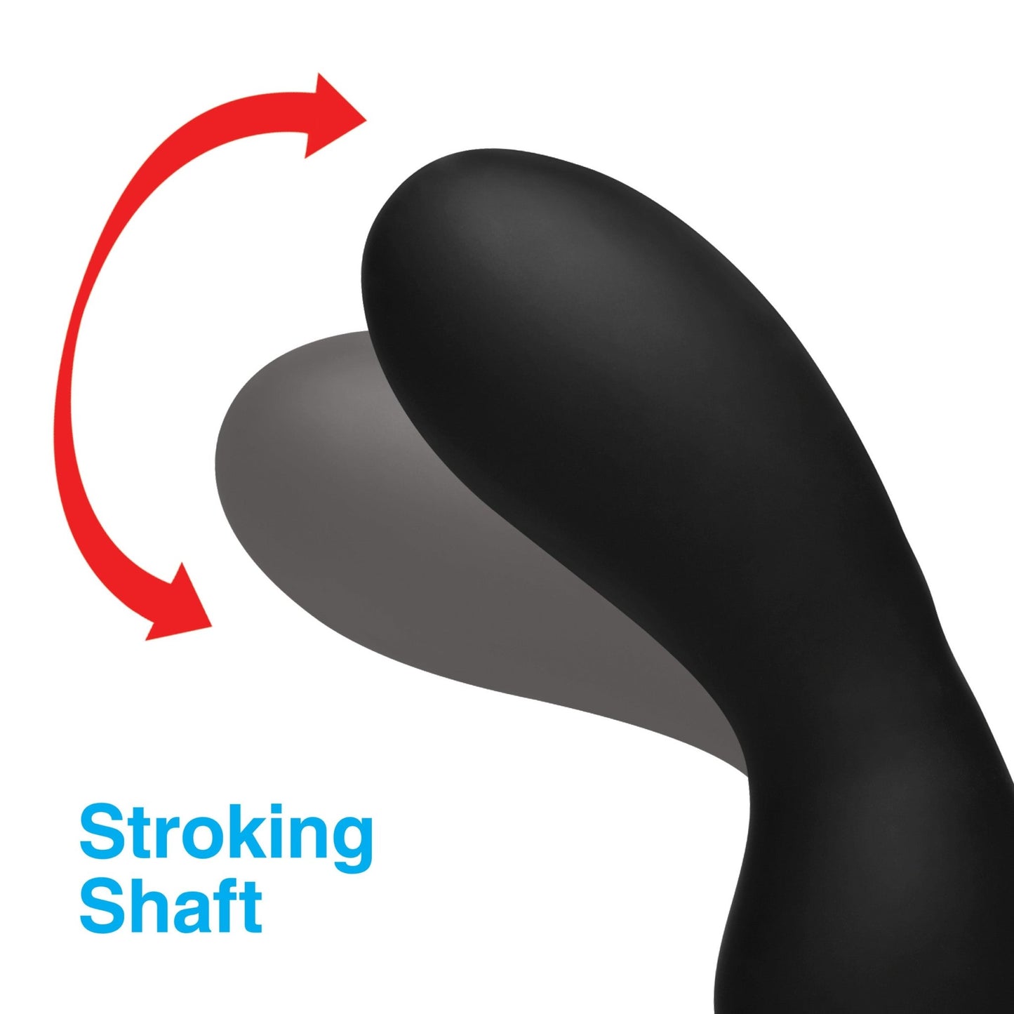 7x P-stroke Silicone Prostate Stimulator With Stroking Shaft