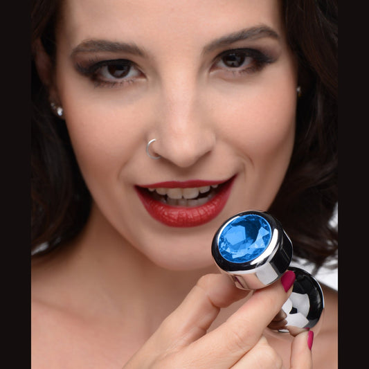 Blue Gem Weighted Anal Plug