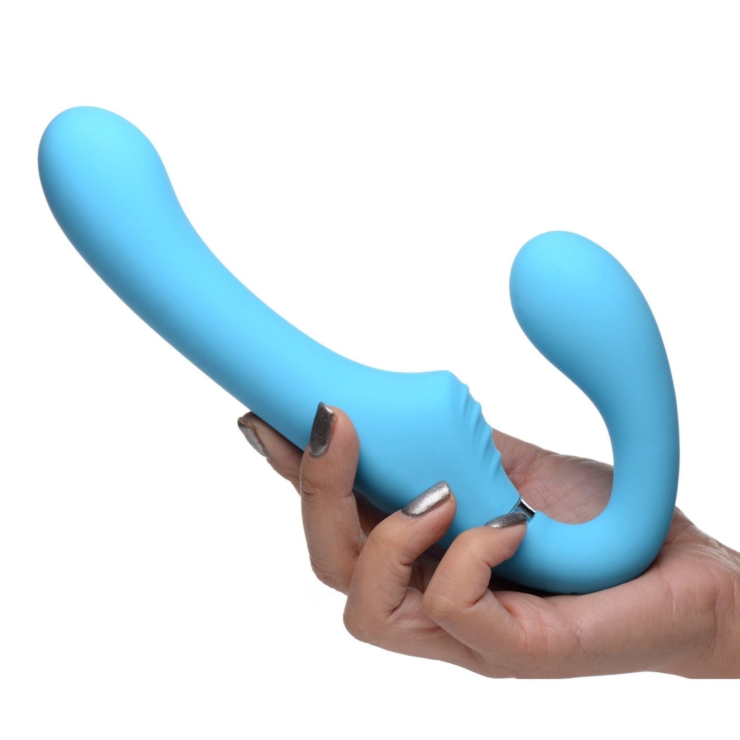 10x Vibrating Silicone Strapless Strap-on