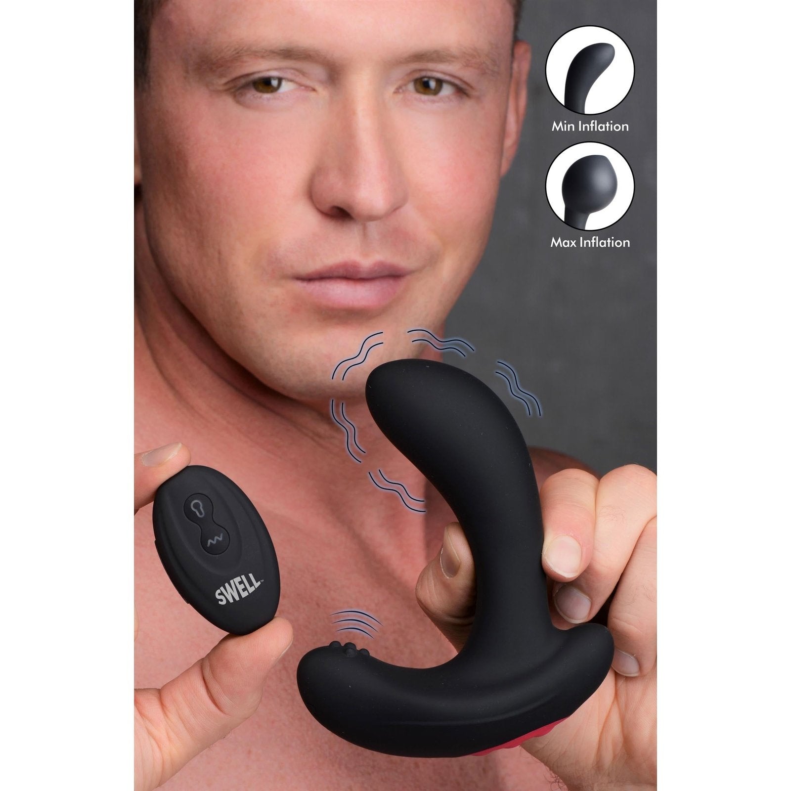 10x Inflatable And Vibrating Silicone Prostate Plug