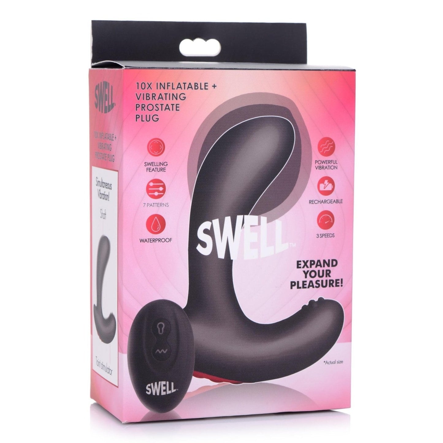 10x Inflatable And Vibrating Silicone Prostate Plug