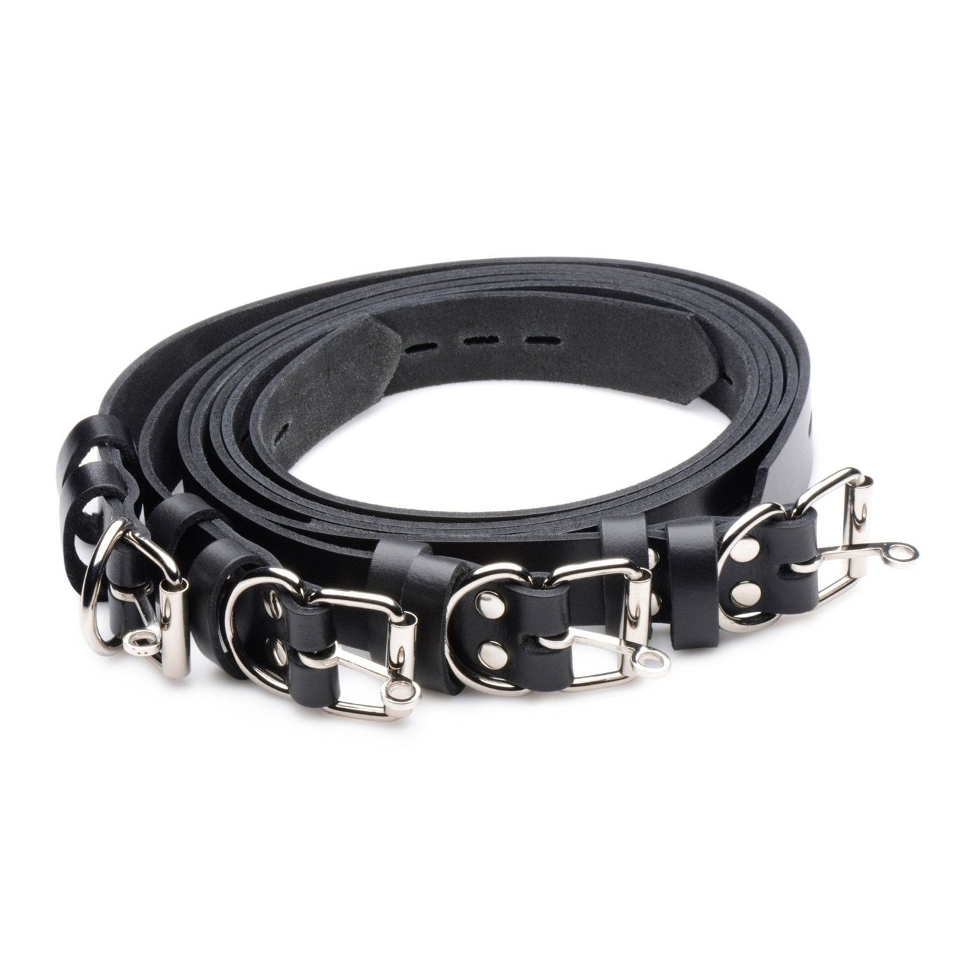 4 Pack Leather Locking Bondage Straps