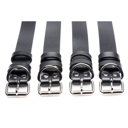 4 Pack Leather Locking Bondage Straps