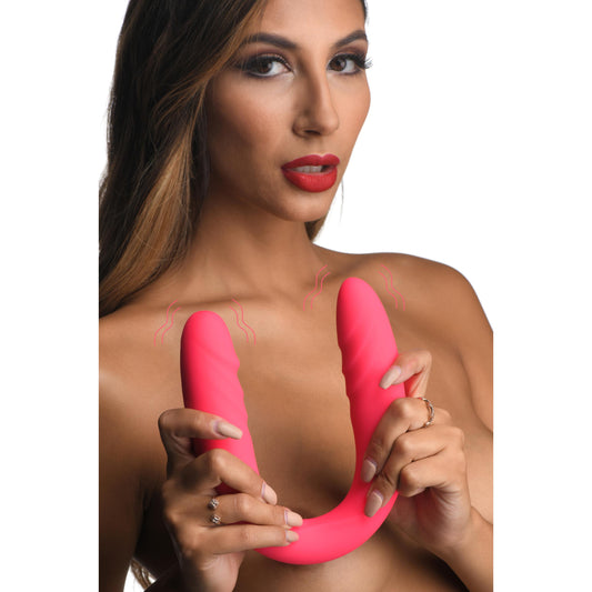 7x Double Down Silicone Double Dildo With Remote