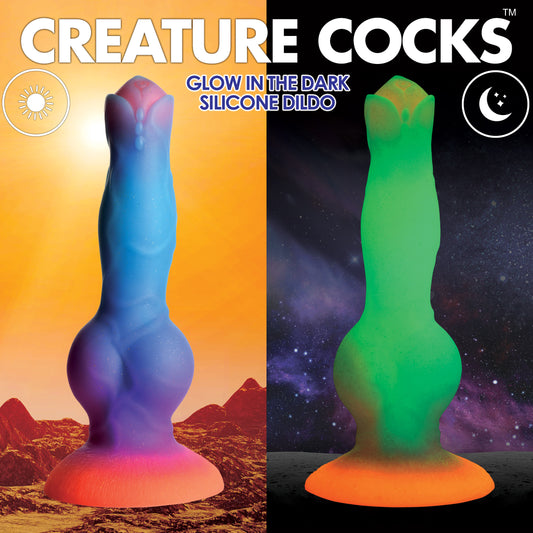 Space Cock Glow-in-the-dark Silicone Alien Dildo