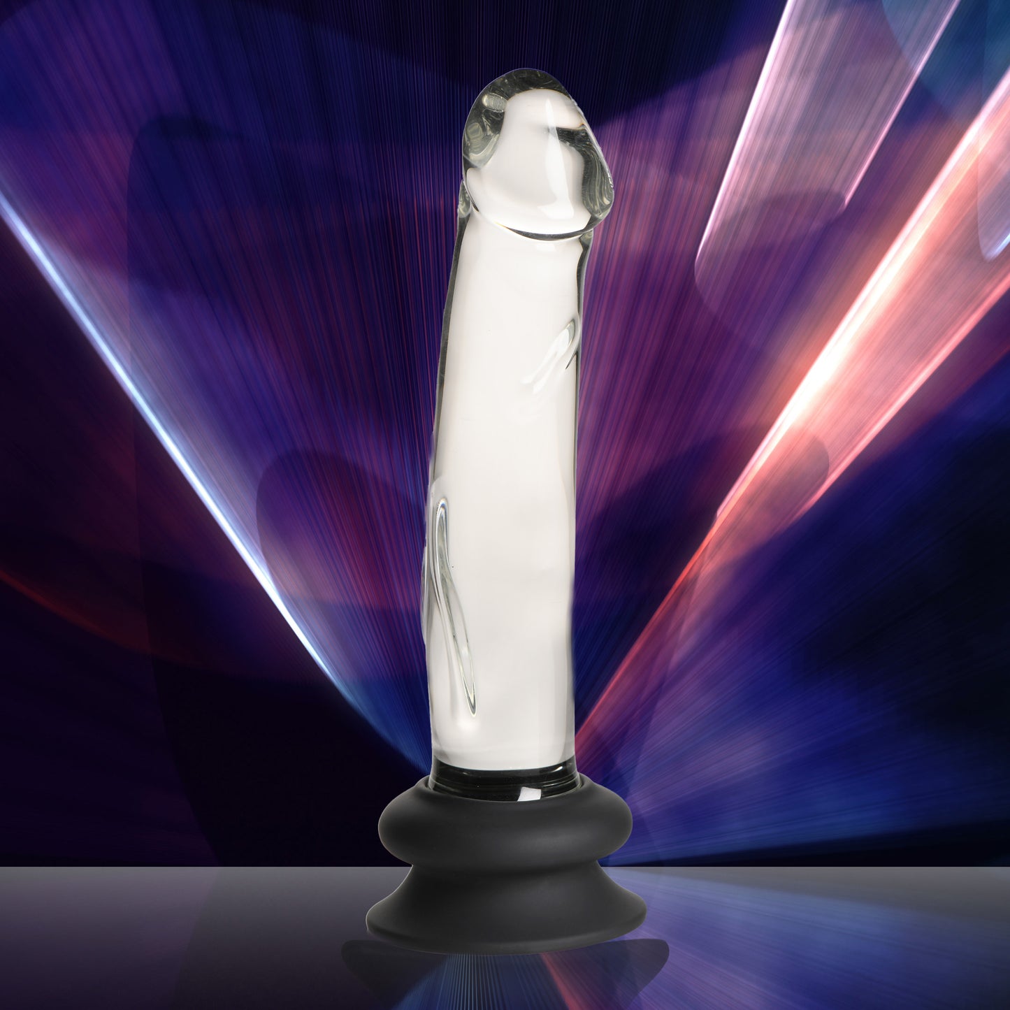 Glass Dildo With Silicone Base - Inch