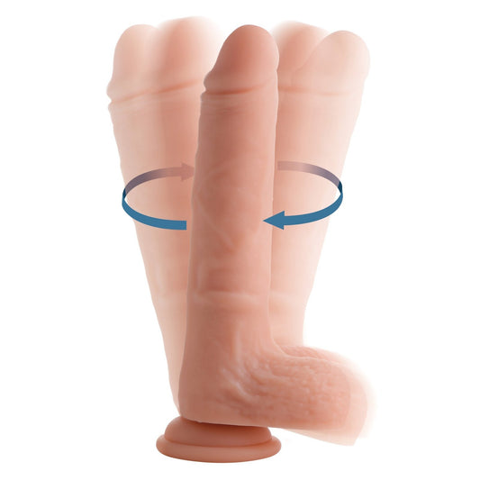 Vibrating And Rotating Remote Control Silicone Dildo With Balls