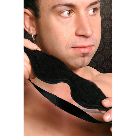 Strict Leather Black Fleece Lined Blindfold